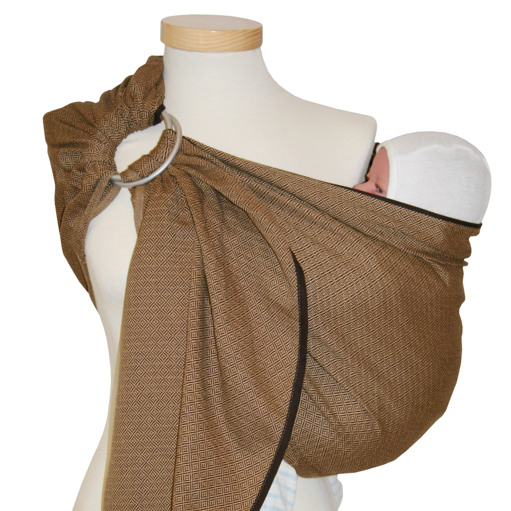Ring Sling Leo Café – woven cotton