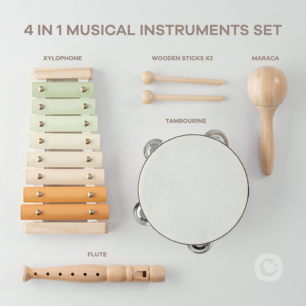 Musikkinstrumentsett for små musikere